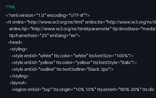Preview of TTML: IMSC Nested Spans and Regions