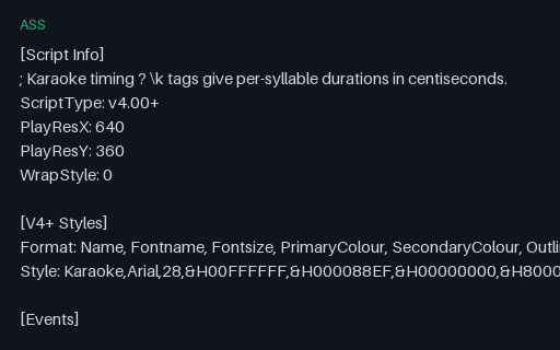 Preview of ASS: Karaoke Timing and Override Tags