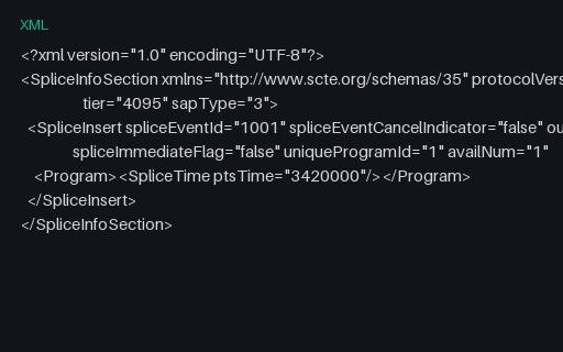 Preview of SCTE-35: Splice Insert (Break End / Return to Network)