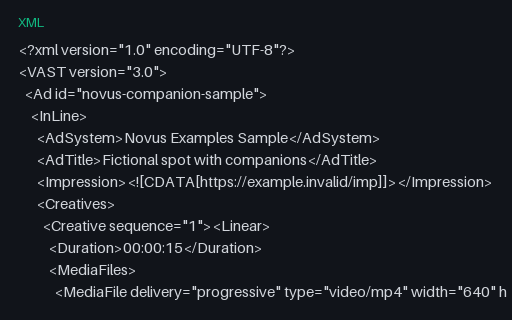 Preview of VAST 3.0: Linear Ad With Companion Banners