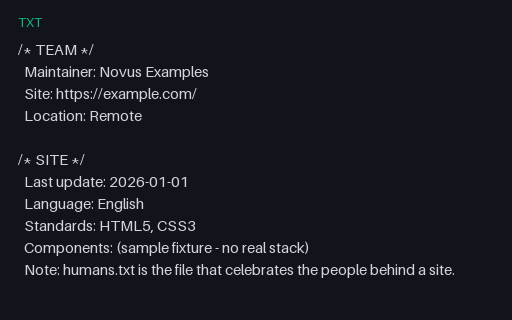 Preview of humans.txt
