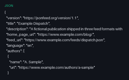Preview of Feed twin - JSON Feed 1.1