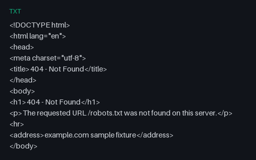 Preview of robots.txt that is actually an HTML 404 page