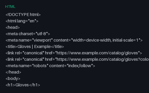 Preview of HTML with three conflicting canonical tags (deliberately invalid)