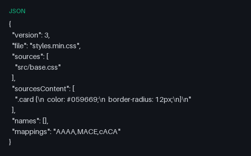 Preview of Source map v3 for a stylesheet