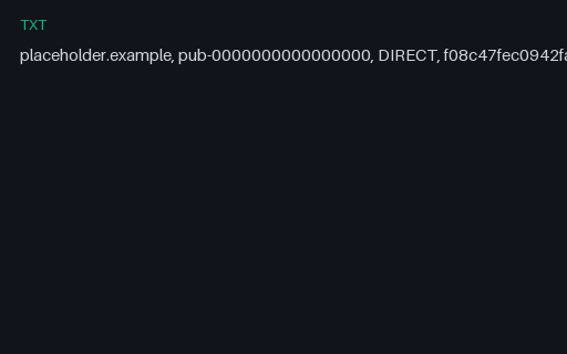 Preview of ads.txt: Wave G SAMPLE