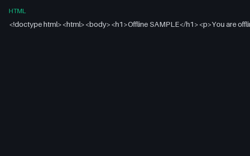 Preview of PWA: offline.html SAMPLE