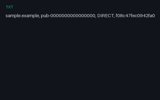 Preview of Crawler File: Ads Txt Sample