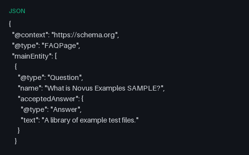 Preview of JSON-LD: Faq Page SAMPLE