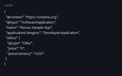 Preview of JSON-LD: Software App SAMPLE