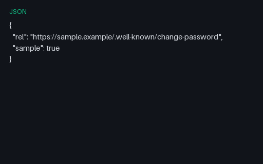 Preview of Well-Known: Change Password Rel