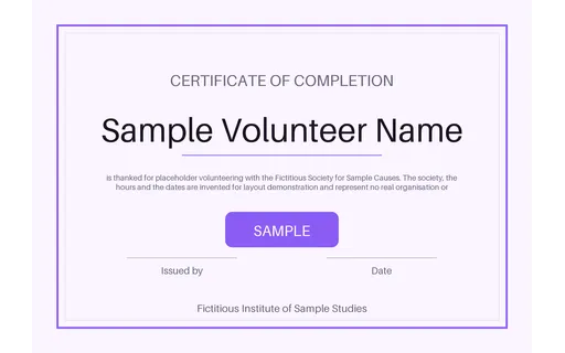 Volunteer Appreciation Award template preview