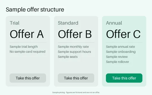 Offer Tier Panel template preview