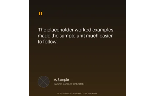 Course Feedback Quote Card template preview