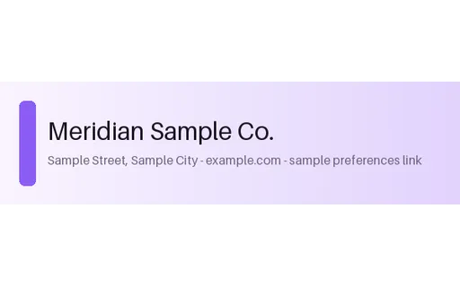 Email Footer Strip template preview