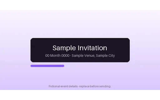 Event Invite Plate template preview