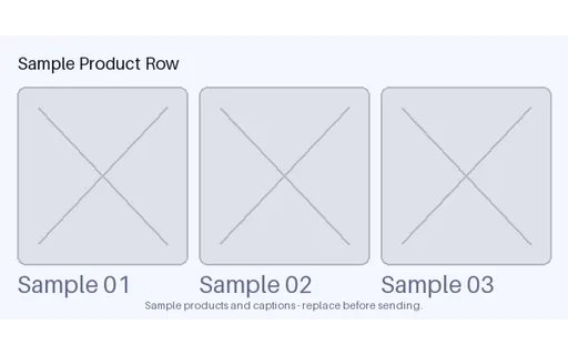 Product Row Module template preview