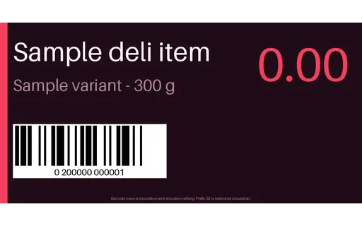Shelf Price Strip template preview