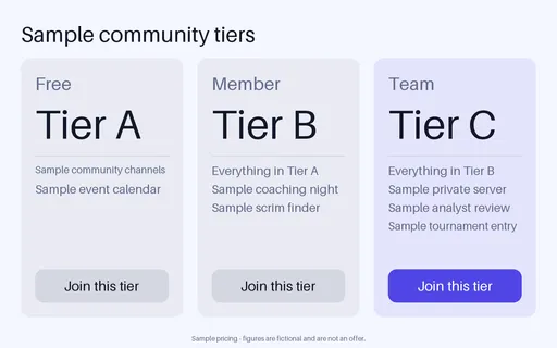 Community Tier Panel template preview