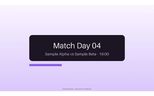 Match Day Title Card template preview