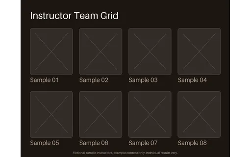 Instructor Team Grid template preview