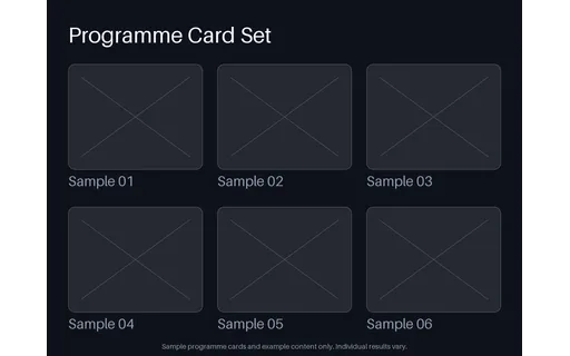 Programme Card Set template preview