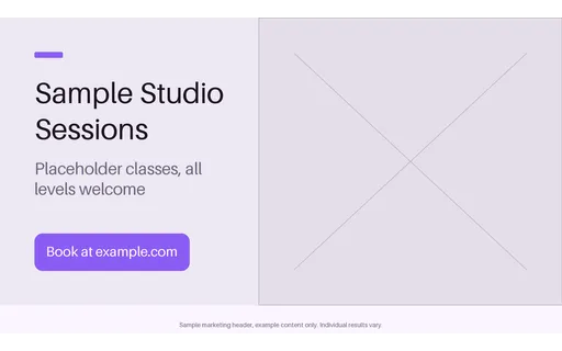 Studio Session Header template preview