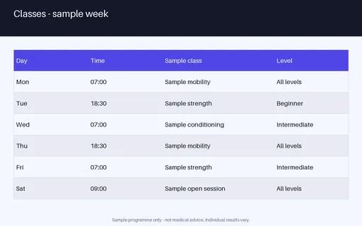 Weekly Class Sheet template preview