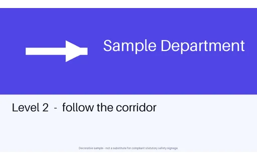 Department Direction Sign template preview