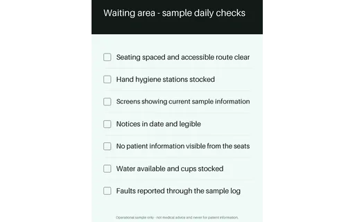 Waiting Area Checklist template preview