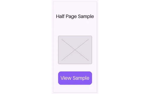 Half Page Ad Unit template preview
