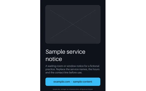 Service Notice Poster template preview