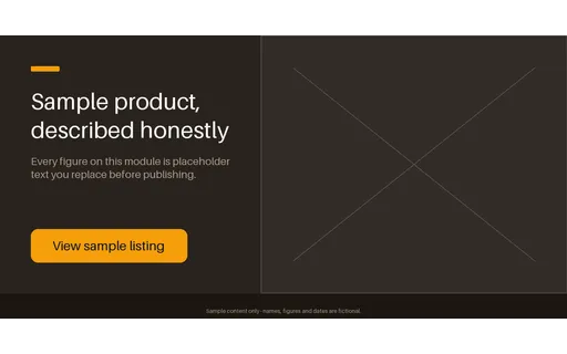 Marketplace Hero Module template preview