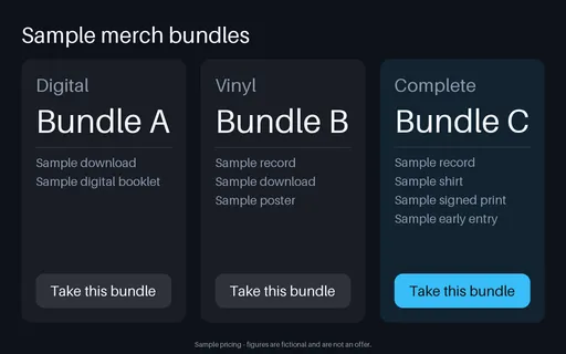 Merch Tier Panel template preview