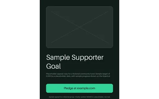 Supporter Goal Poster template preview