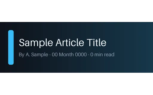 Blog Post Header template preview