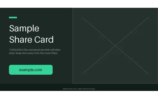Link Share Card template preview