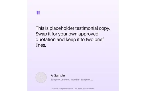 Testimonial Ad Card template preview