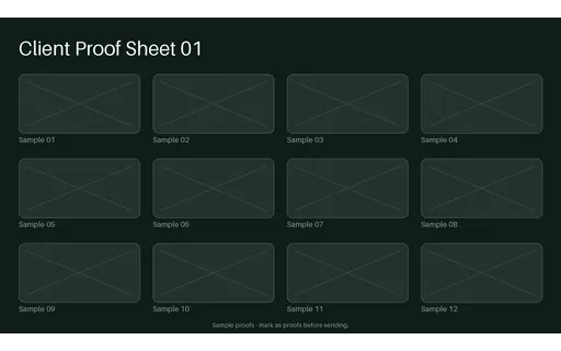 Client Proof Sheet template preview