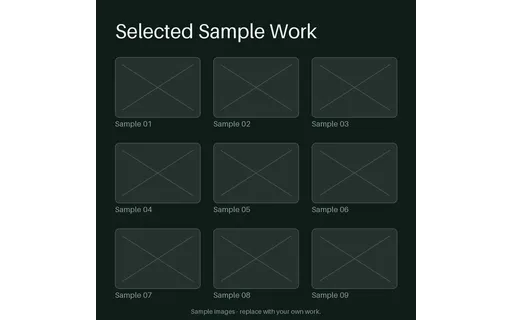 Nine-Up Portfolio Grid template preview