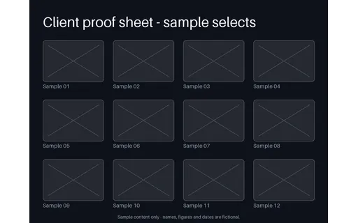 Proof Sheet Grid template preview