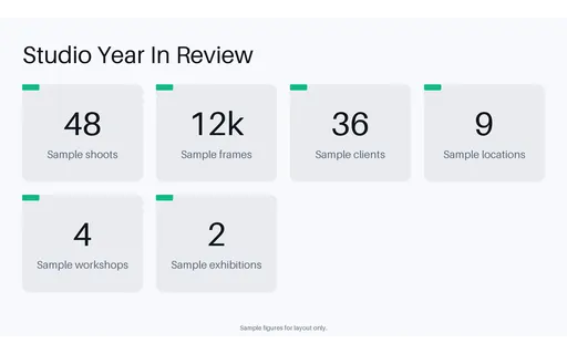Studio Year In Review template preview