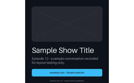 Episode Cover Art Plate template preview