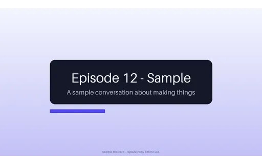 Episode Title Card template preview