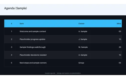 Agenda Frame Slide template preview