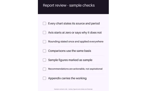 Report Review Checklist template preview