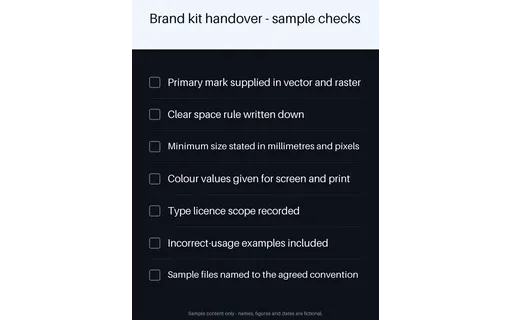 Brand Kit Checklist template preview