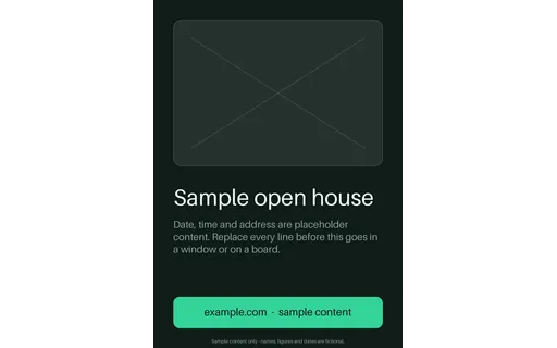 Open House Poster template preview