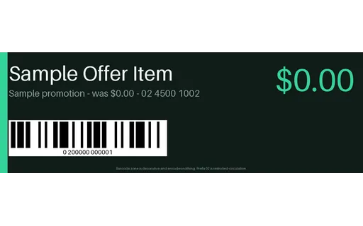 Promotional Price Label template preview