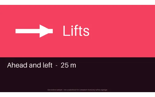 Lift Direction Sign template preview
